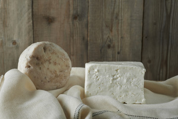 cube of fresh feta cheese