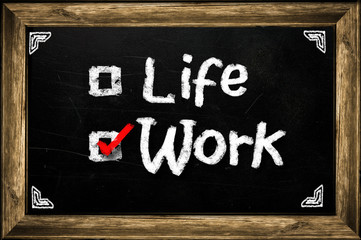 Fototapeta na wymiar Life and work of your choice 
