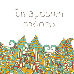 Decorative element corners. Beautiful card with unusual pattern 