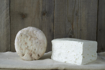 cube of fresh feta cheese