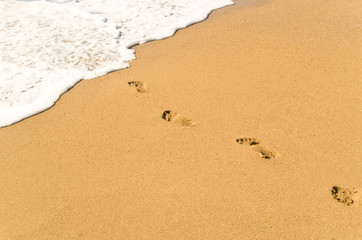 Footprints on sand