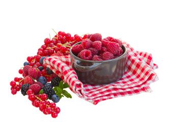 Ripe  of rasberry and other  berries