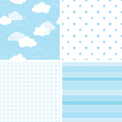 Seamless blue baby backgrounds - 56228851
