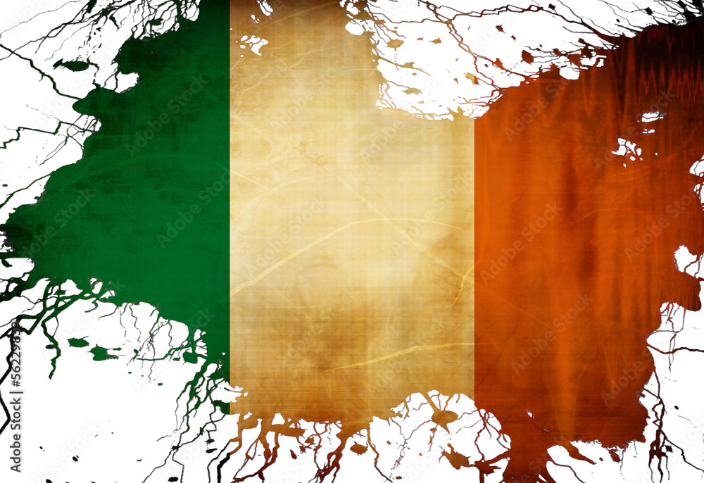 Wall mural Irish flag