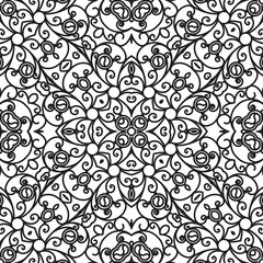 Vintage monochrome seamless pattern