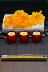 beautiful spa setting on mat
