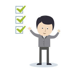 Geschäftsman, Management, Erfolg, Checkliste, to do