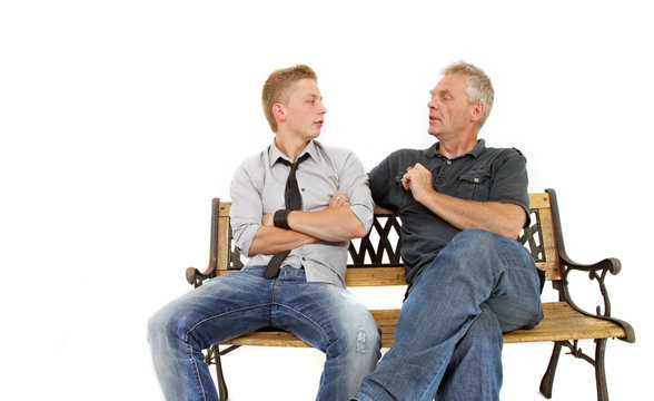 Diskussion zwischen Vater und Sohn
