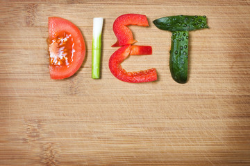 vegetables on the cutting boad