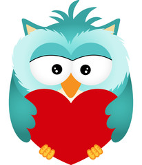 Owl with Heart