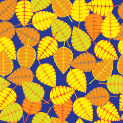 Fototapeta na wymiar autumn leaves seamless pattern