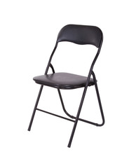 Modern black chair isolated
