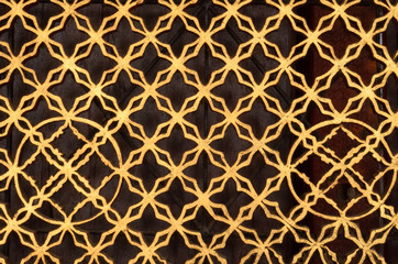 Golden chinese traditional window in chinese temple