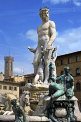 Fototapeta na wymiar Fontanna Neptuna w Florencja