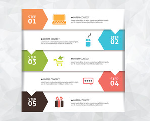 Vector Step Flowchart Template