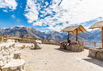 Market, Hawkers in Colca Canyon, Peru, South America.