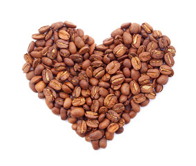 Abstract composition from coffee grains.