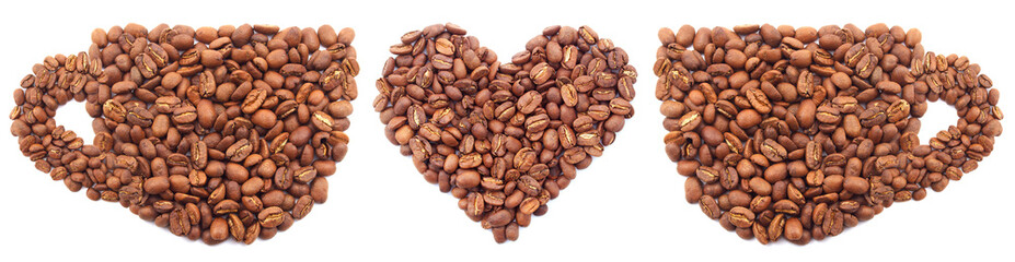 Coffee grains as a concept background