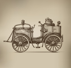 Fototapeta na wymiar Steam car