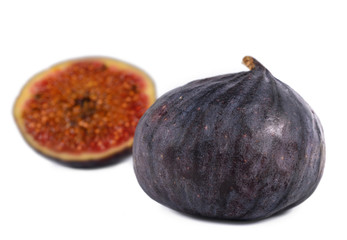 Juicy ripe purple fig