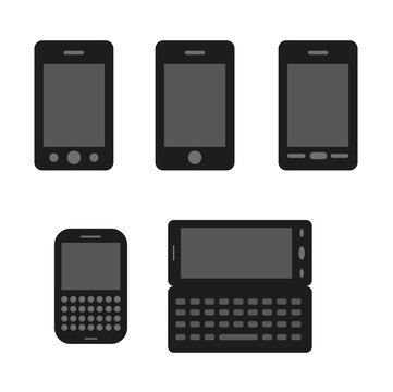 smart phones silhouette