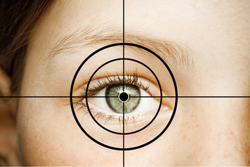 Auge im Fadenkreuz
