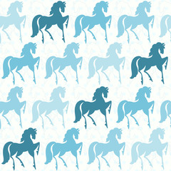 Horses seamless pattern