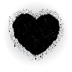 Black ink heart.