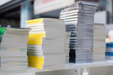 Closeup of library books