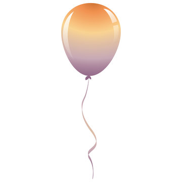 blueberry cake balloon ribbon fantasy isolated vector