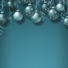 Christmas background with balls