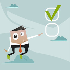 Office Man pointing with the arm