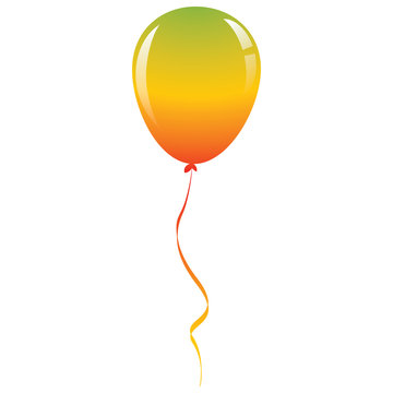 reggae balloon ribbon fantasy isolated vector