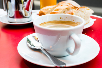cup of hot coffee