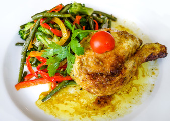 delicious chicken with sauce