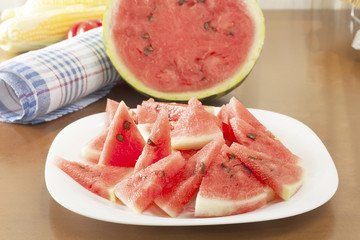 Fresh sliced ​​watermelon