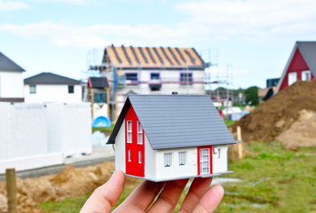 Hausbau Baustelle