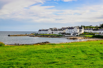 View of harbour and town Port Charlotte on Isle of Islay - 56251218