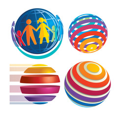 Colorful sphere icons