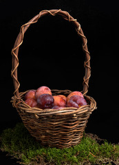 Plum and basket