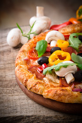 Delicious italian pizza