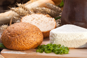 Tasty ingredients rural breakfast