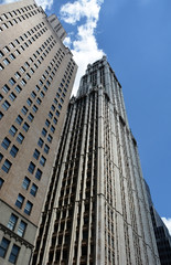 Fototapeta na wymiar Wieżowcami Nowego Jorku