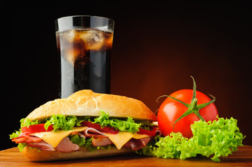 Deli sub sandwich