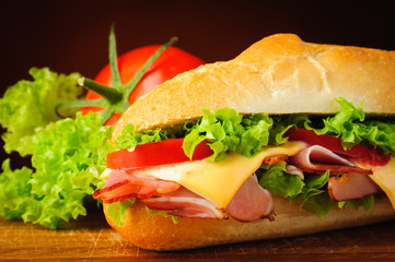 Sandwich closeup detail