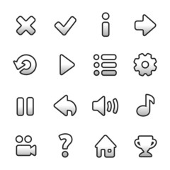 Black and white game icons