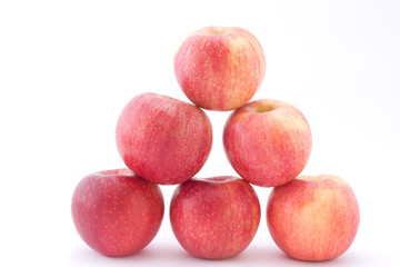 Lots of ripe red apples