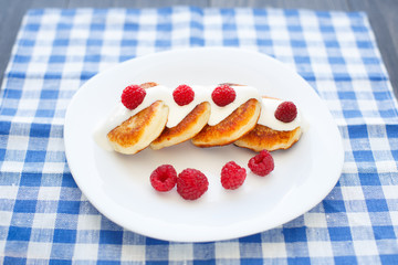 Delicious homemade cheese pancakes