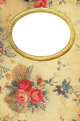 antique floral diary cover