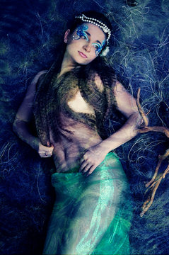 Beautiful mermaid girl